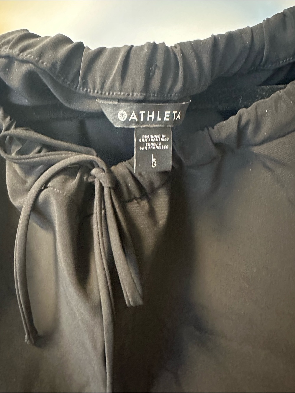 Athleta Black Wide-Leg Snap Hem Pants - Picture 4 of 6